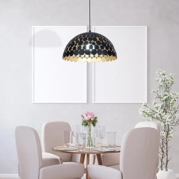 Lampadario a sospensione con filo LISA BLACK 1xE27/60W/230V