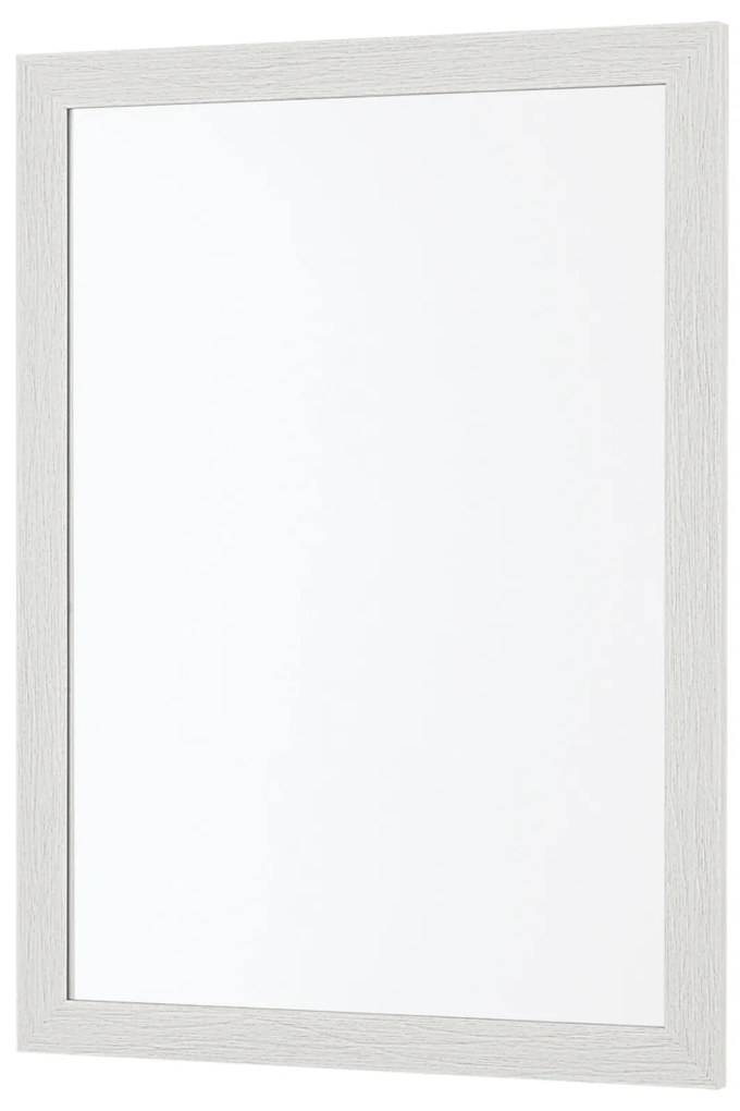 Specchio Rettangolare 50x60 Reversibile Feridras "Wood" Effetto Legno Bianco