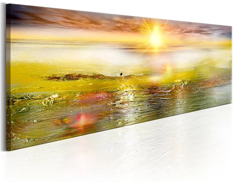 Quadro Sunny Sea  Colore Arancione, Dimensioni e Misure 120x40