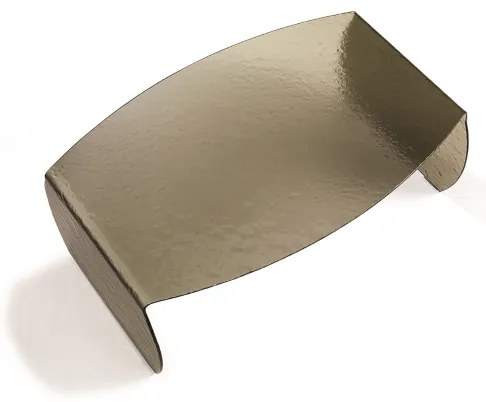 Tavolino basso in vetro temperato curvato bronzo - ELMO