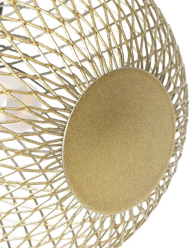 Faretto nero con oro 2 luci - Athens Wire