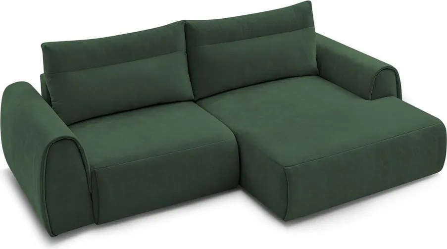 Divano angolare in verde scuro Aden – Bobochic Paris