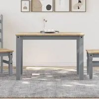 Tavolo da Pranzo Panama Grigio 117x60x75 cm Legno Massello Pino 4005703