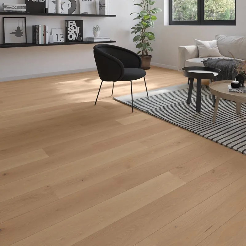 Parquet multistrato intenso L in rovere verniciato e spazzolato elegance sp. 14/3.3 mm 1.548 m²