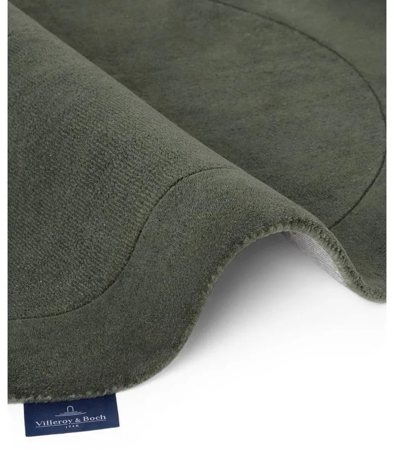 Tappeto rotondo verde scuro in misto lana tessuto a mano ø 160 cm Kari Organic – Villeroy&amp;Boch