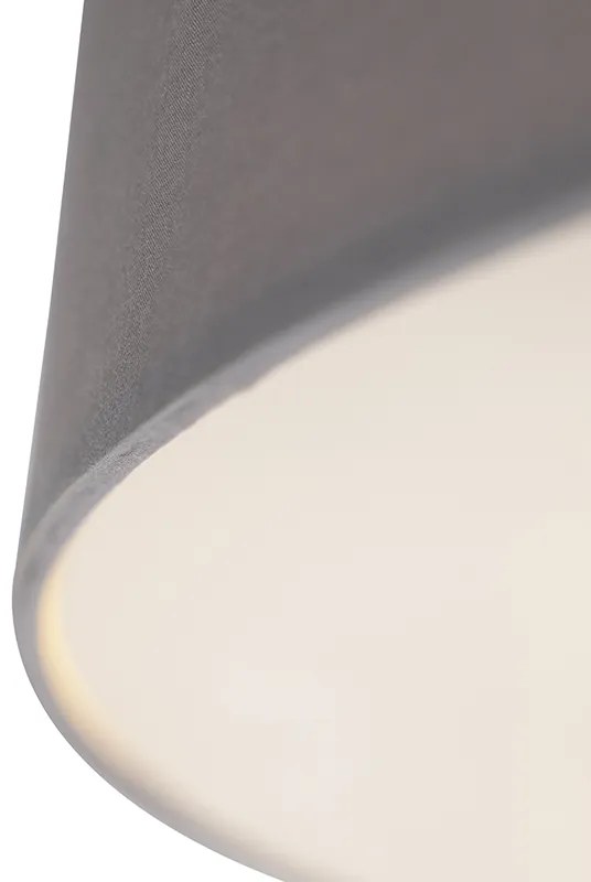 Lampada da soffitto rustica grigia 70 cm - Drum