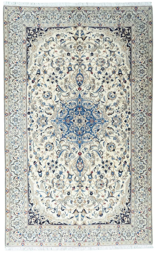 Nain Tappeto 350x210 Beige (Iran) Annodato A Mano