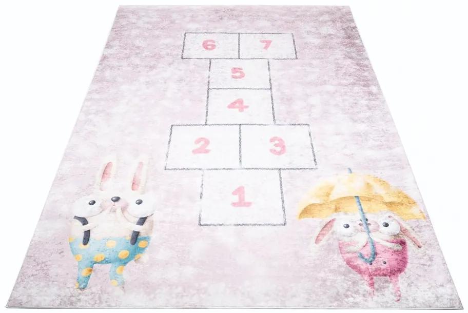 Tappeto per bambini con motivo di animali e giochi da vivaio Larghezza: 80 cm | Lunghezza: 150 cm