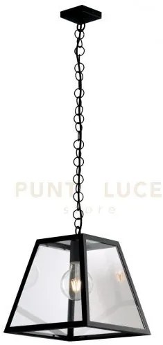 Lampadario a sospensione lexington nera 1 luce attacco e27 30x30x12...