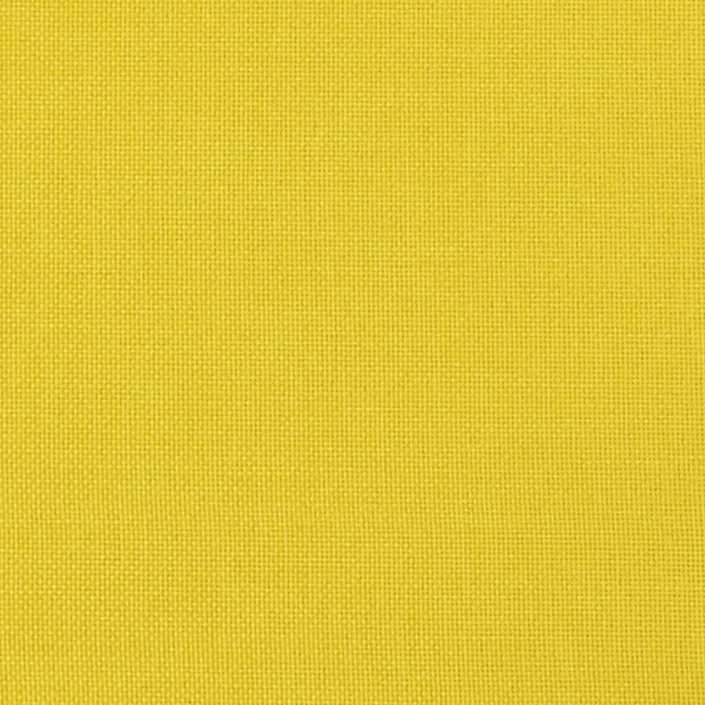Set di divani 2 pz con cuscini giallo chiaro in tessuto