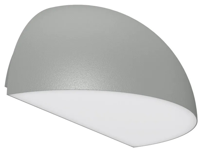 Applique Curva Monodirezionale con base E27, IP54 Grigia - Serie BRINA Base E27