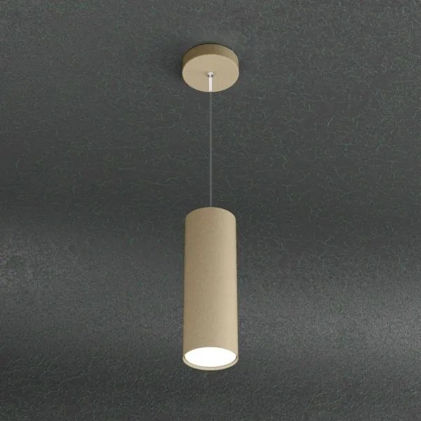 Cloud sospensione tubo h.25 1 luce sabbia 1128-s25-sa