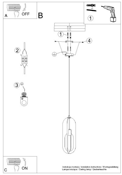 Sollux SL.1360 - Lampadario a sospensione con filo NICUS 1xE27/15W/230V bianco