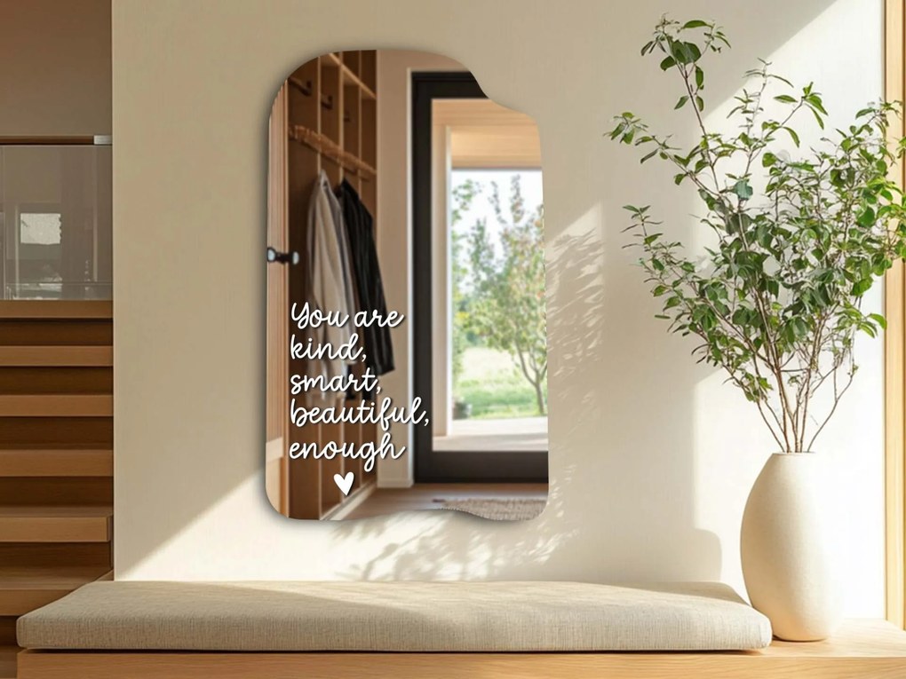 Adesivo per specchio S3 – You are kind, smart, beautiful, enough. (Handwritting)