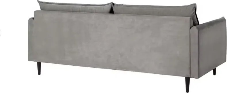 Divano grigio con rivestimento in velluto 203 cm Juli – Ropez