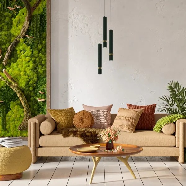 Brilagi - Lampadario a sospensione con filo POKER 3xGU10/25W/230V verde