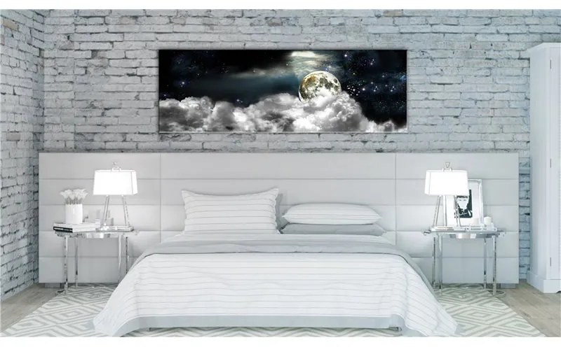 Quadro Moon in the Clouds  Colore Nero, Dimensioni e Misure 135x45