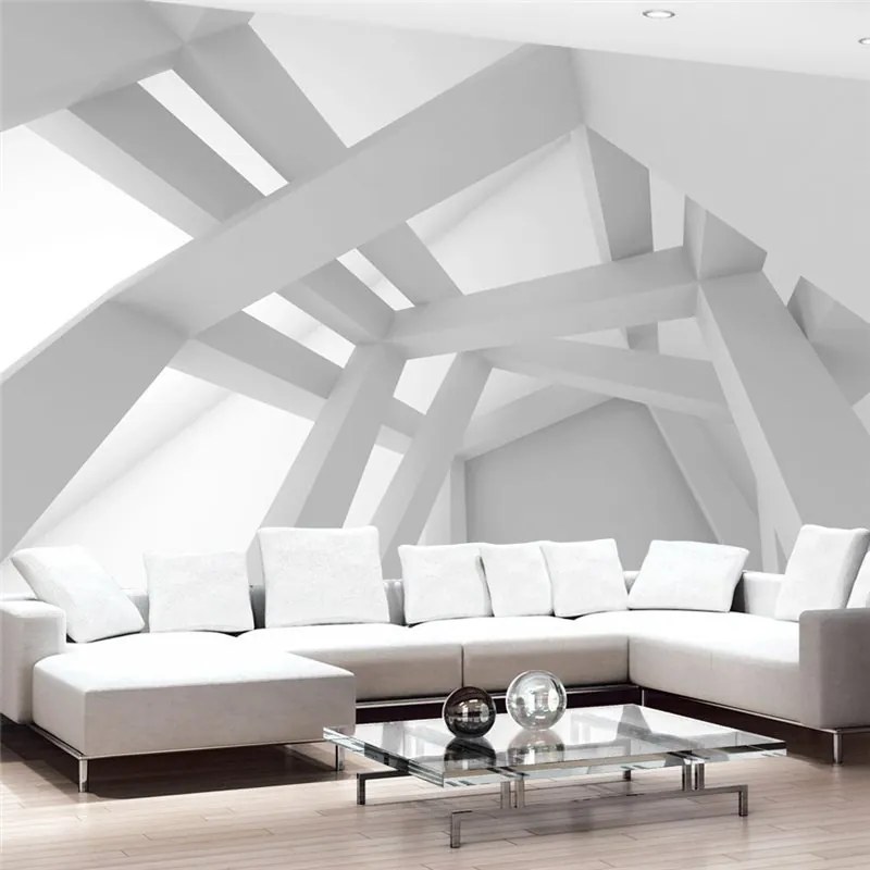 Fotomurale  White Construction  Colore Bianco, Dimensioni e Misure 100x70