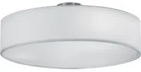 Plafoniera Soffitto Interno Tonda 28W 3 Luci Diffusore Tessuto Bianco GD Trio