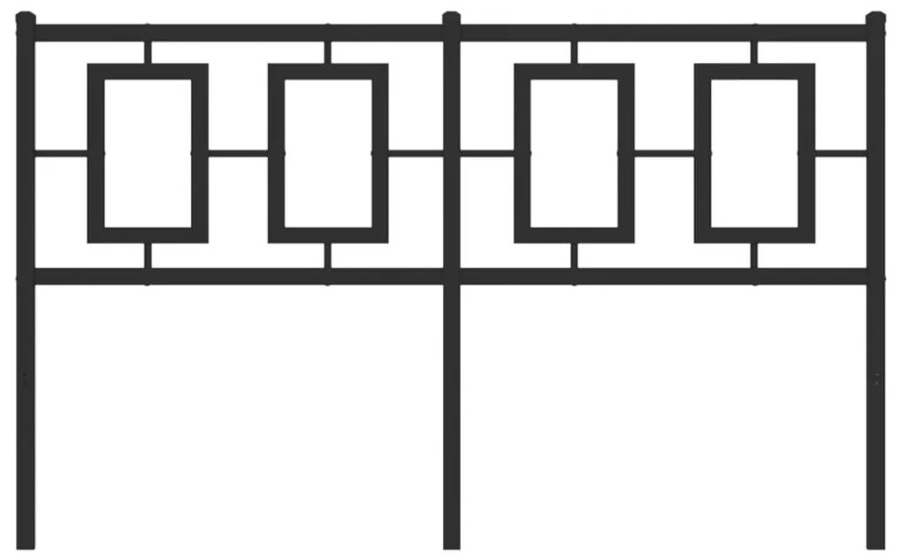 Testiera in metallo nero 140 cm