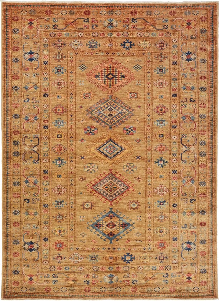 Kazak Tappeto orientale 150 x 200 Marrone (Pakistan) Annodato A Mano