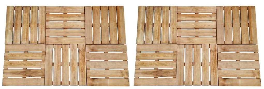 Piastrelle Per Esterni 12 Pz 50x50 Cm İn Legno Marrone /