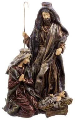 Decorazione Natalizia Natività/Presepe Multicolore Poliresina 23 x 19 x 38 cm (3 Pezzi)