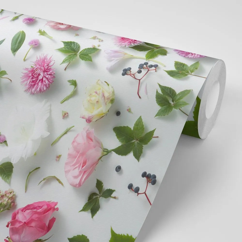 Carta da parati – Natura morta delicata di fiori