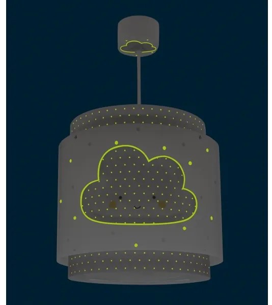 Dalber 76012E - Lampadario per bambini BABY DREAMS 1xE27/15W/230V grigio