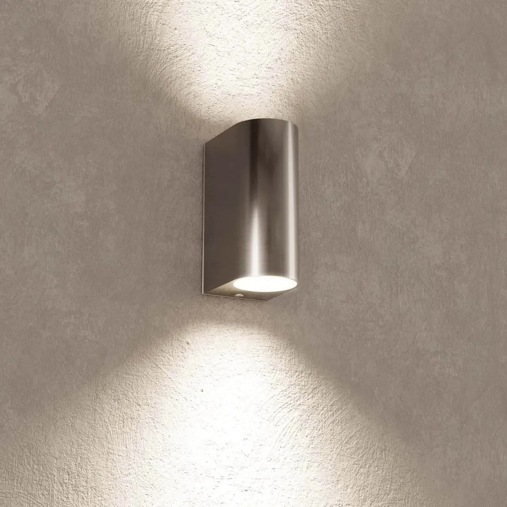 Applique da Esterno Bidirezione IP65 GU10 Stondata - Inox