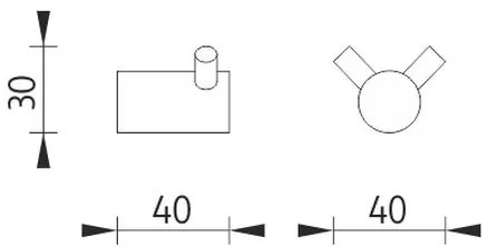 NIMCO BR 11053-26 - Gancio a muro BORMO cromo lucido