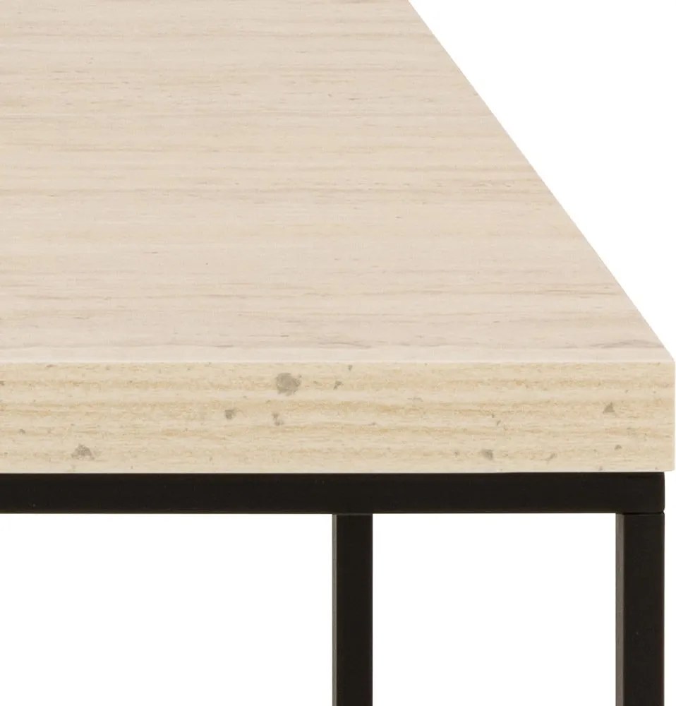 Tavolino beige con piano in marmo 55x110 cm Barossa - Actona