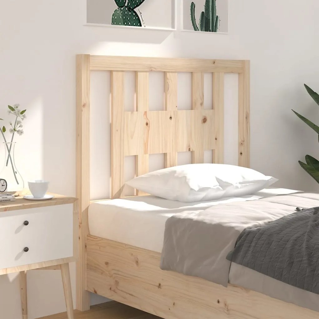 Testiera Per Letto 106x4x100 Cm İn Legno Massello Di Pino /