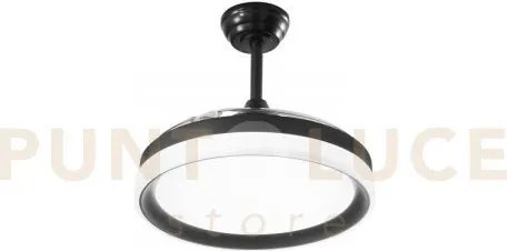 Plafoniera led ventilatore albatros pale retrattili nero 36w 4668lm...