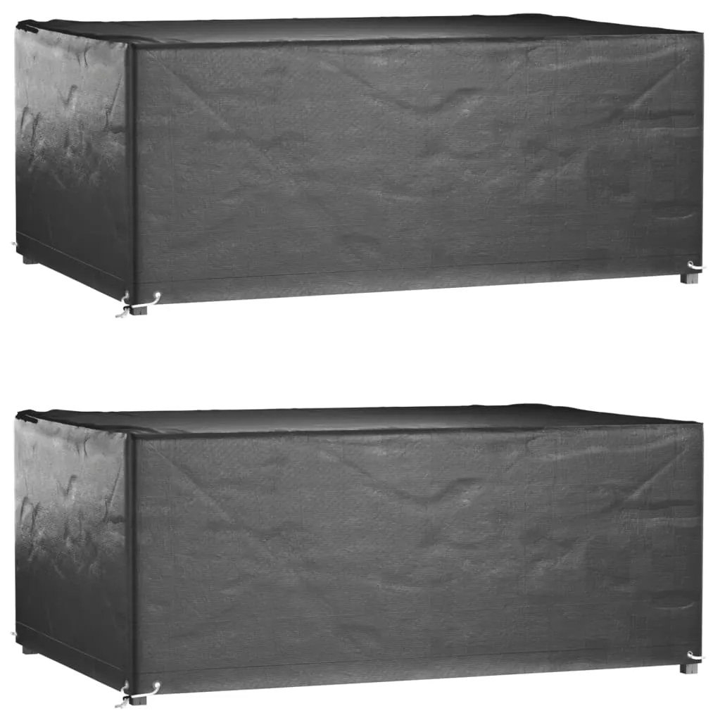 Copri Mobili Giardino 2pz 8 Occhielli 180x122x75cm Rettangolare /