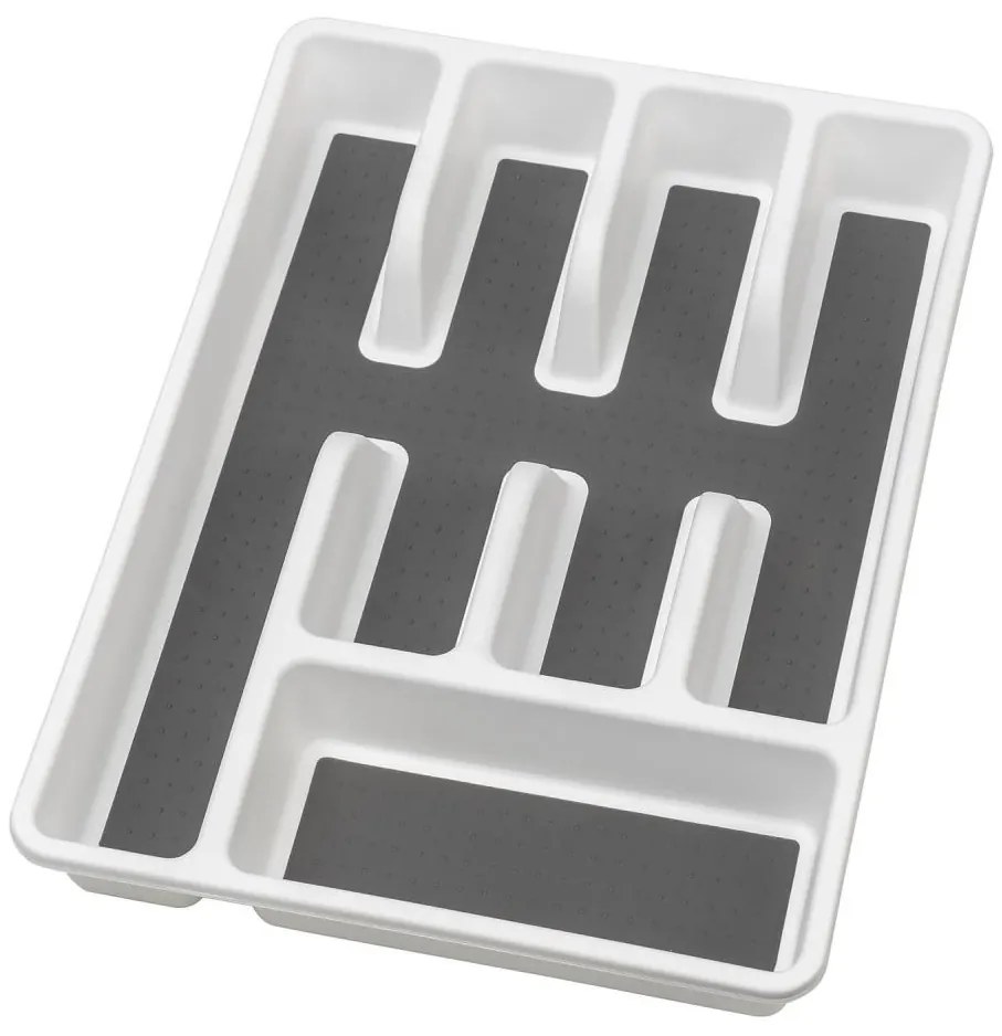 WENKO 54788100 - Organizer per posate 26,5x36,5 cm bianco/grigio