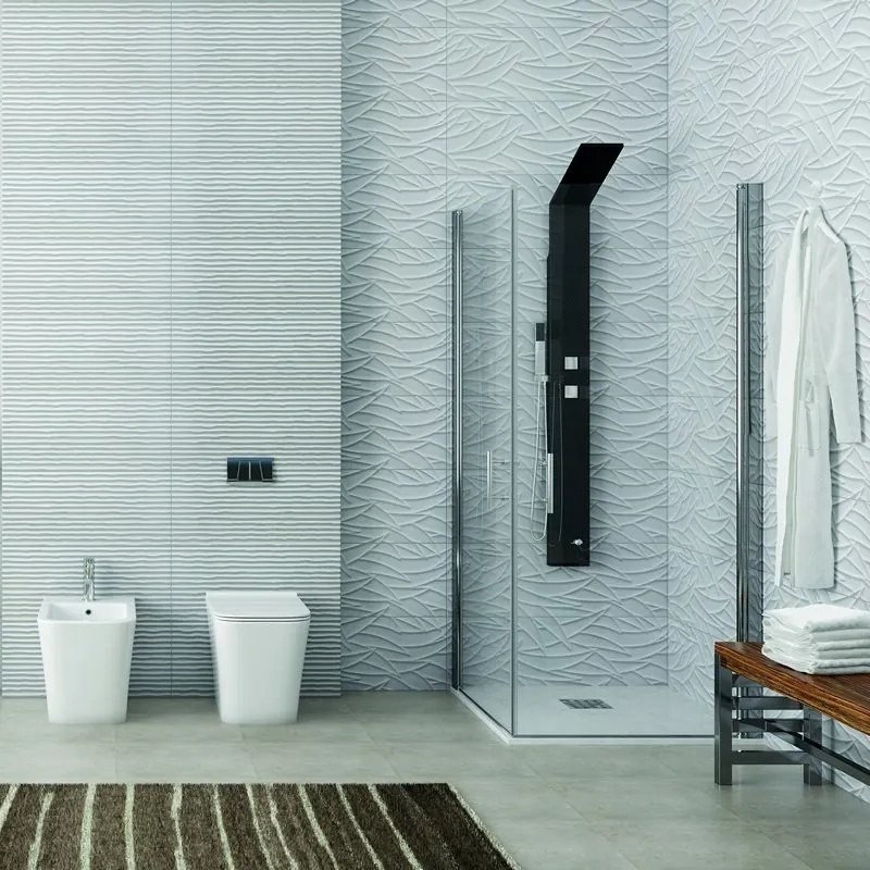 Kamalu - Box doccia angolare 70x85 due ante battenti finitura cromo | KS2800