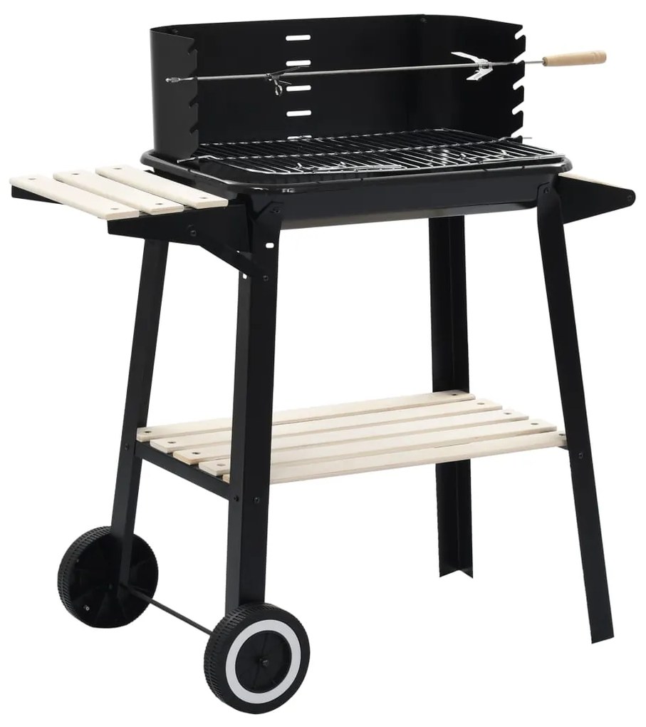 Barbecue Mobile A Carbonella Con Ruote /