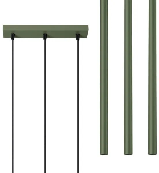 Sollux SL.1520 - Lampadario a sospensione con filo PASTELO 3xG9/8W/230V verde