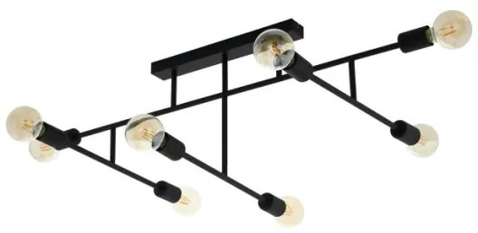 Eglo 98035 - Lampadario fisso BELSIANA 8xE27/40W/230V nero