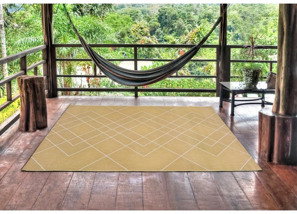 Tappeto giallo per esterni , 160 x 230 cm Hibis Geo - Universal