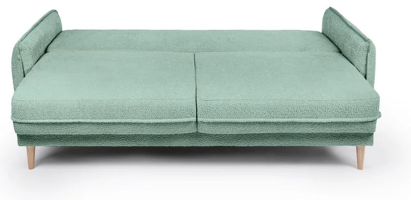 Divano letto verde in tessuto bouclé 215 cm Patti - Bonami Selection