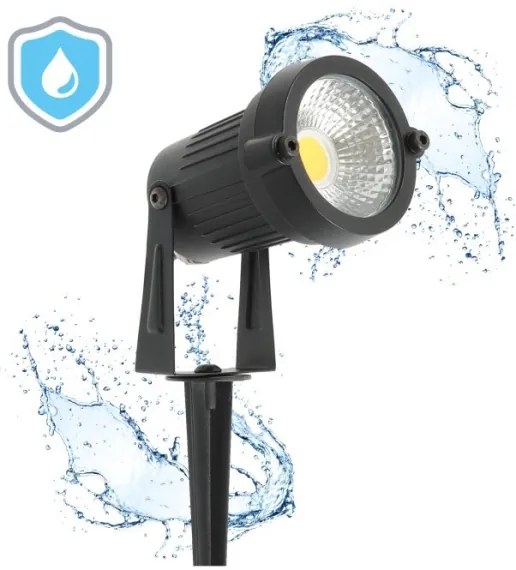 Lampada da esterno LED BLAKE LED/5W/230V 4000K IP65 nera