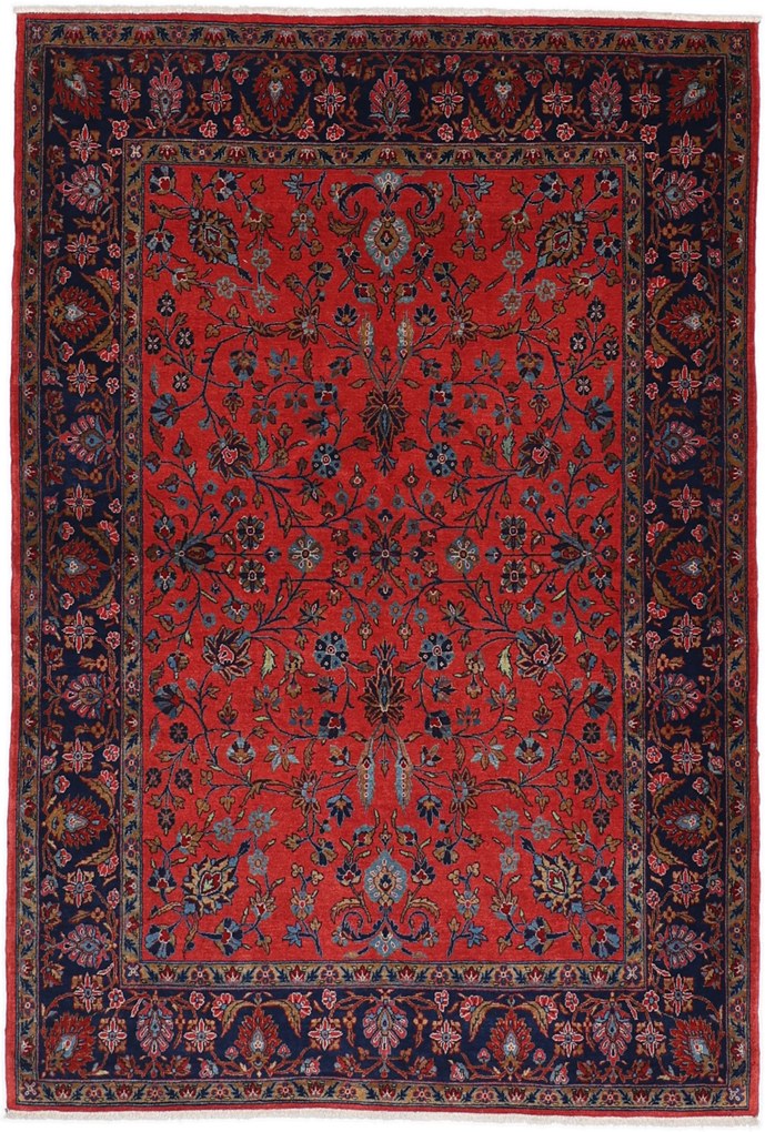 Sarouk Tappeto 190x130 (Iran) Annodato A Mano