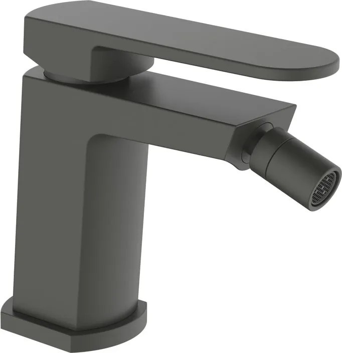 Rubinetto per bidet getto laminare cristallino Zefir AQUASANIT grigio verniciato a polvere opaco