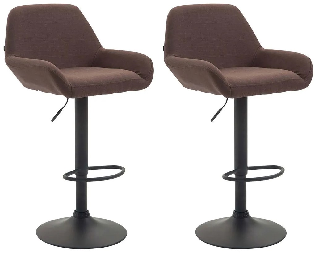 Set Di 2 Sgabelli Da Bar Braga Stoffa: Comfort E Stile Per İl Tuo Spazio. / Braun / Schwarz