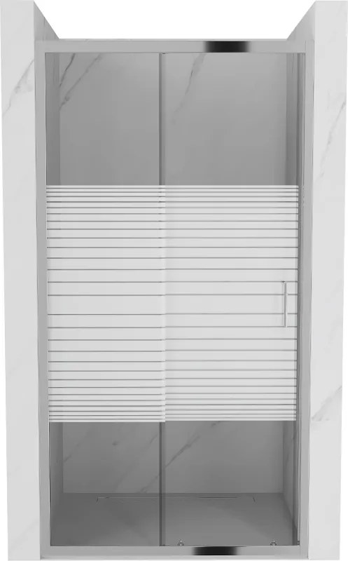Mexen Apia porta doccia scorrevole 90 cm, fasce, cromo - 845-090-000-01-20