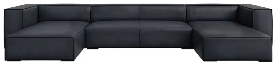 Divano angolare in pelle blu scuro (a U) Madame - Windsor &amp; Co Sofas