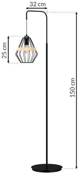 Lampada da terra CLIF 1xE27/60W/230V