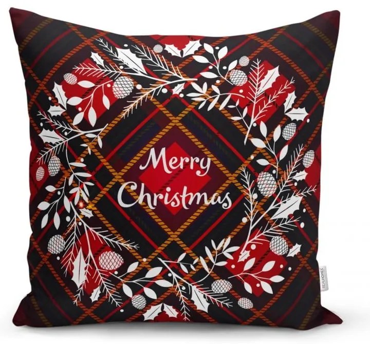 Set di 4 federe natalizie e runner da tavola Tartan Christmas - Minimalist Cushion Covers